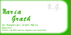 maria grath business card